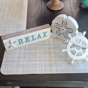Nautical Decor Set with Relax Sign